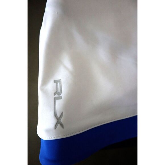 RLX Ralph Lauren Women's Sz M White/Navy 15" Faux-Wrap Stretch Golf Skort - Picture 8 of 11